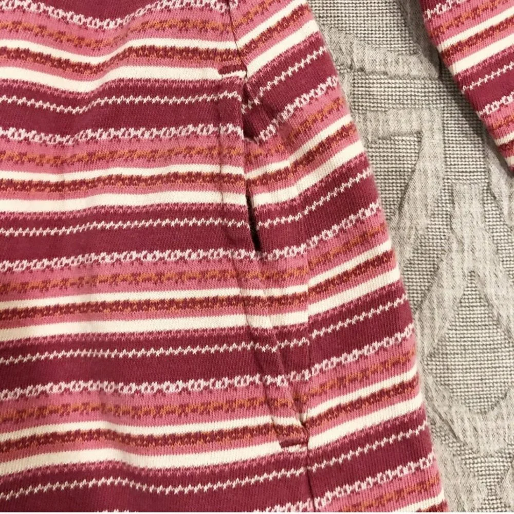 Lands End Sz 4 Pink Striped Dress